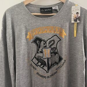 Harry Potter Wizarding World Hogwarts Long Sleeve Sleep Shirt Size S 4/6 NWT